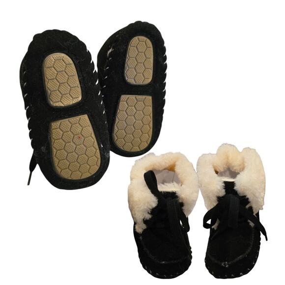 Baby Boy Girl Snow Boots Infant Fuzzy Soft Sole Ankle Booties Crib Shoes NWOT - Picture 1 of 4